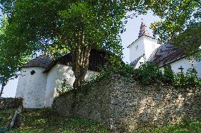 The Church of Saint Maurice, Mourenec, graveyard