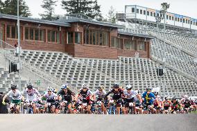 menｴs country short track at the Mountain Bike World Cup in Nove Mesto na Morave, without fans