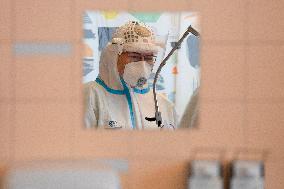 Hospitalised coronavirus patients, doctors, mask, General University Hospital in Prague