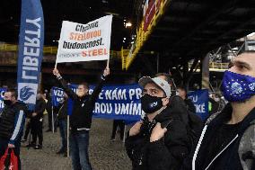 Czech steel companies stage demonstration in defence on European steel industry