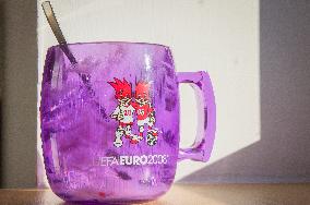 Trix and Flix, mascots for soccer EURO 2008, plastic cup