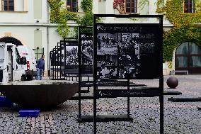 Photo exhibition Undesirable Moments, installation, photo manipulation