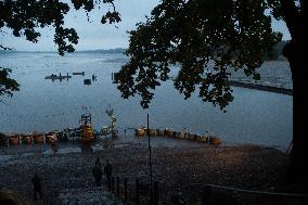 fishermen, fishing, fish, Rozmberk pond