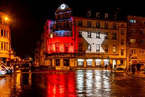 Theatre Cinoherni studio, Usti nad Labem, light, lighthouse, Czech culture