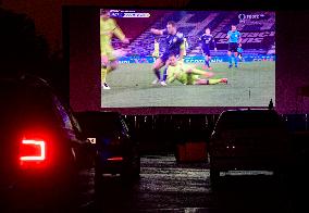 UEFA Nations League: Scotland vs Czech Republic in the Strahov drive-in in cinema in Prague