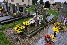 All Souls' Day, cemetery, flowers, grave stones, candles, tradition, graveyard