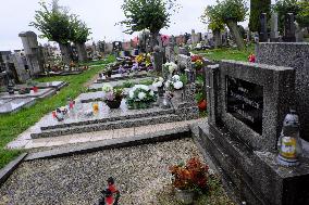 All Souls' Day, cemetery, flowers, grave stones, candles, tradition, graveyard