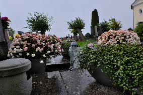All Souls' Day, cemetery, flowers, grave stones, candles, tradition, graveyard