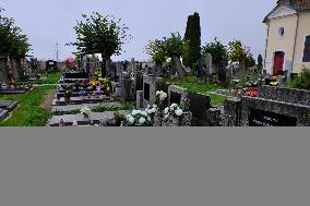 All Souls' Day, cemetery, flowers, grave stones, candles, tradition, graveyard