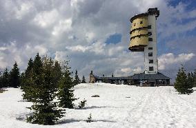 view tower, snow