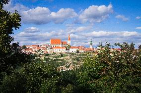 Znojmo, St. Nicholas Church, Town Hall Tower and the Church of the Finding of the True Cross