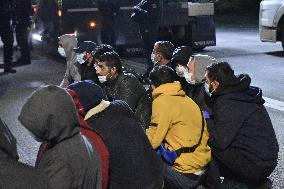 Customs officers, police, migrant, migrants, Czech Republic, truck, South Moravia