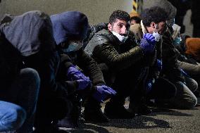 Customs officers, police, migrant, migrants, Czech Republic, truck, South Moravia