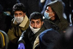 Customs officers, police, migrant, migrants, Czech Republic, truck, South Moravia