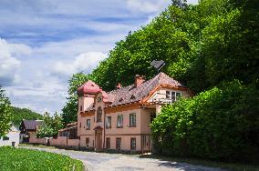 Lubo Kristek`s house, the Lubo Chateau in Podhradi nad Dyji
