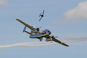 Clash of planes over the airport, Pardubice, Aviation show