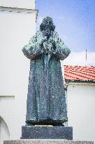 The Jan Amos Komensky monument, statue in Uhersky Brod