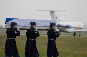 Military aircraft, body of staff sergeant Michaela Ticha