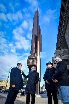 Sculpture Flame in memory of student Palach unveiled in Prague, Michal Lukes, Lubomir Zaoralek, Antonin Kaspar, Frantisek Laudat