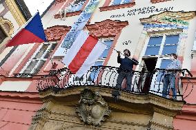 Embassy of independent Belarusian Culture in Brno, Sjarhey Smatrychenka, Miroslav Oscatka