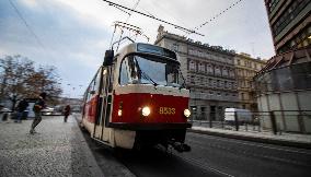 Tram, Prague, Tatra T3RP, line 2.
