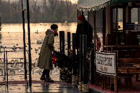 Ferry, Vltava, river, baby, baby-carriage