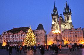 Christmas tree, Old Town Square in Prague