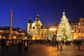 Christmas tree, Old Town Square in Prague