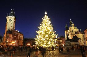 Christmas tree, Old Town Square in Prague