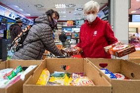 national charity collection of food and drugstore goods