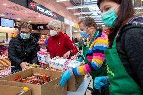 national charity collection of food and drugstore goods