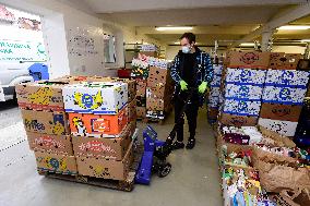 food bank, national charity collection of food and drugstore goods