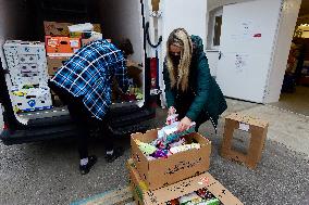 food bank, national charity collection of food and drugstore goods