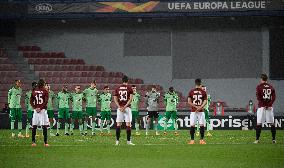 Players hold a moment of silence for Diego Maradona