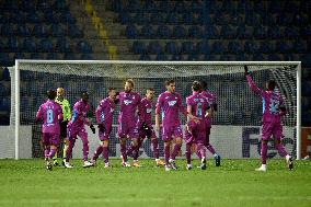 Hoffenheim players celebrate a goal