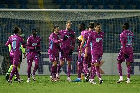Hoffenheim players celebrate a goal