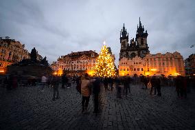 Christmas tree, Old Town Square in Prague