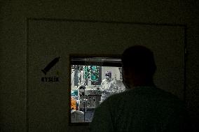 Liberec Hospital, department of anesthesiology and resuscitation for patients with COVID-19 disease, medical staff, protective clothing, suit, healthcare professionals, breathing mask, filter