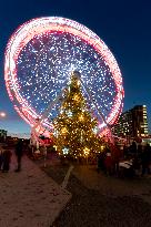 Christmas time, decoration, Zlin, Ferris wheel