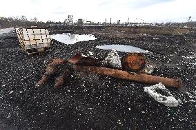 Ostramo, chemical plant, oil lagoons clean-up