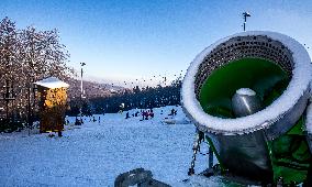 Kliny, Ore Mountains, winter, snow, weather