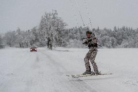 snowkiting, snowkiters, weather, snow, wind, winter