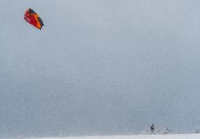 snowkiting, snowkiters, weather, snow, wind, winter