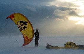 snowkiting, snowkiters, weather, snow, wind, winter