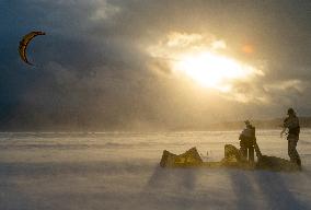 snowkiting, snowkiters, weather, snow, wind, winter