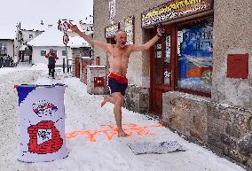 JOSEF SALEK, runner, record, Barefoot Ice Half Marathon