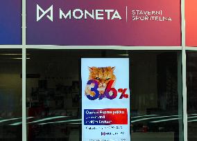 Moneta Money Bank, headquarters, Prague - Michle, logo