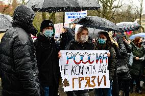 protest against arrest of Alexei Navalny