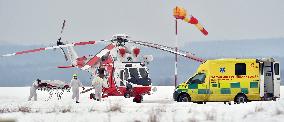 rescue helicopter W-3A Sokol, transport of patients with coronavirus