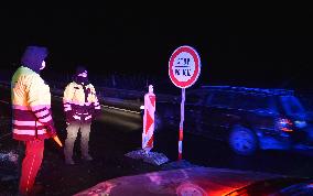 Police control, policeman, restricted movement, state of emergency, Czech Republic